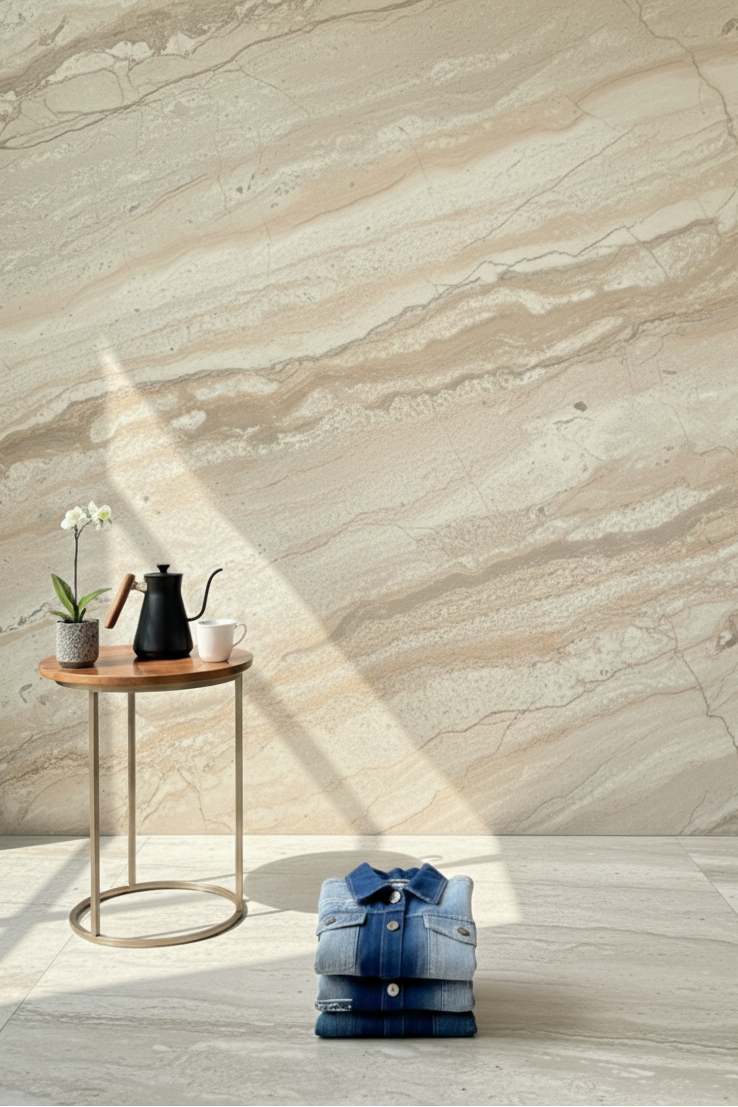 Two-Tone Washed Denim Set