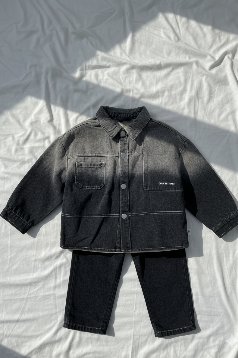 Fade Black Denim Set