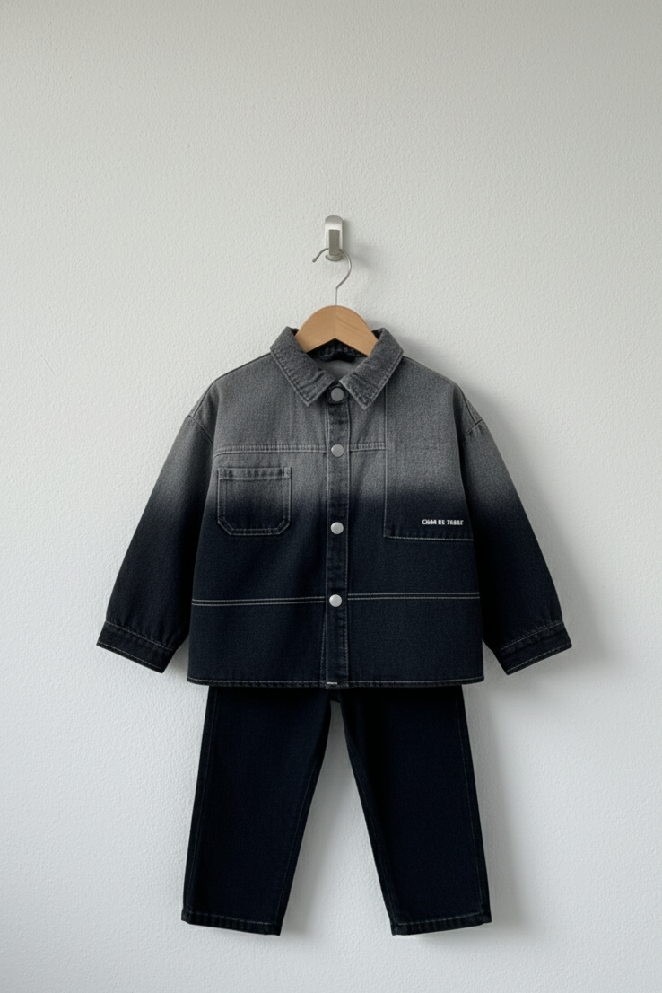 Fade Black Denim Set