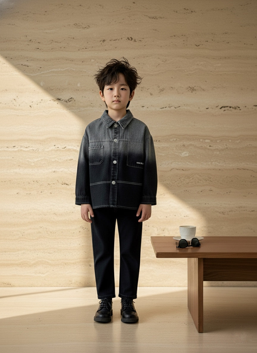 Fade Black Denim Set